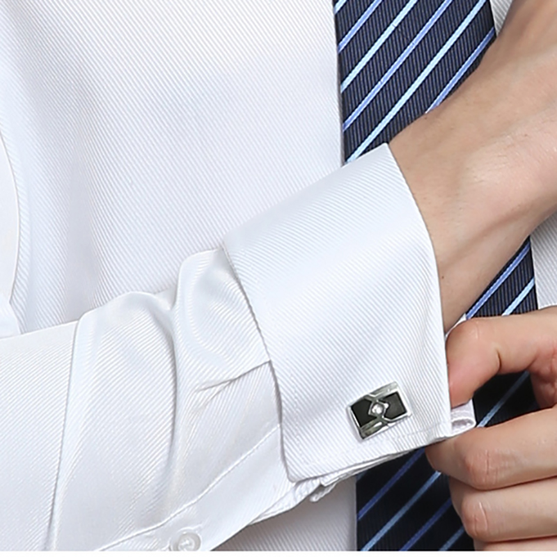 Dress Shirt French Cuff - Clássico francês manguito camisa masculina manga