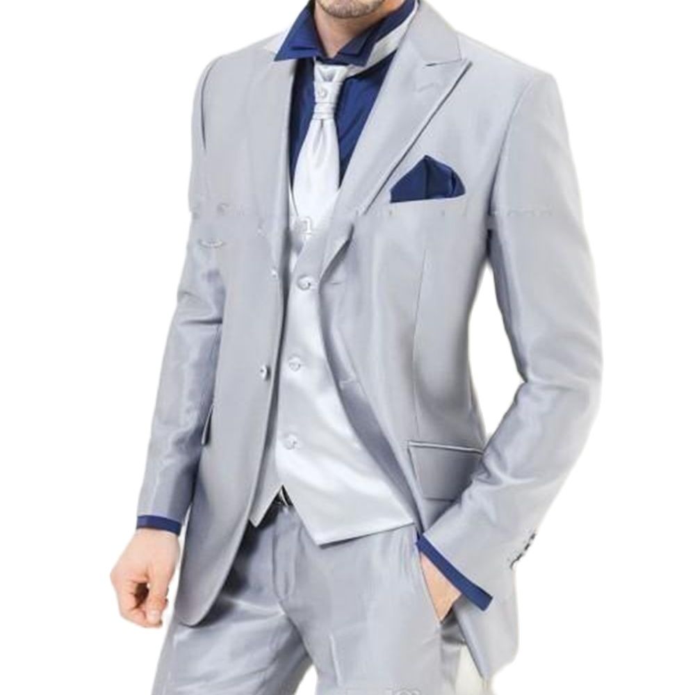 Men Formal Wear For Dinner - Ternos masculinos de cetim brilhante, feitos
