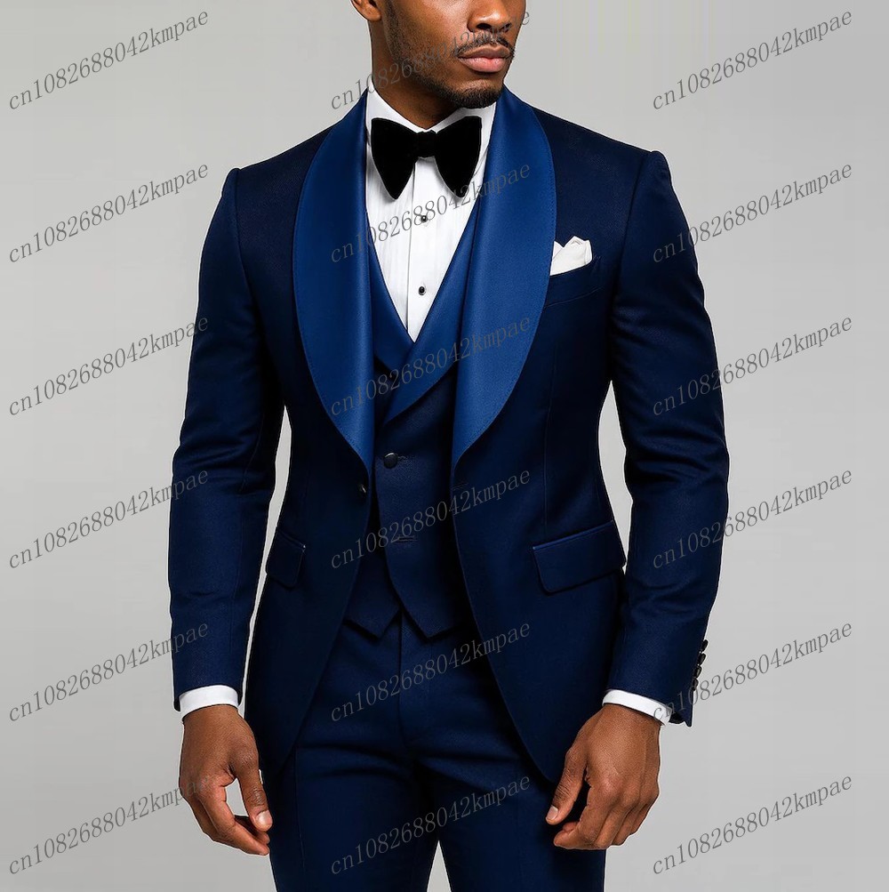 Men Formal Wear Vest - Novo azul marinho formal terno masculino