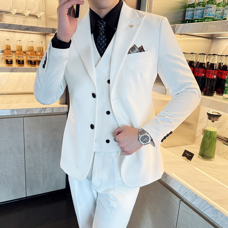 Men Formal Wear For Dinner - Ternos Masculinos Brancos de 3 Peças
