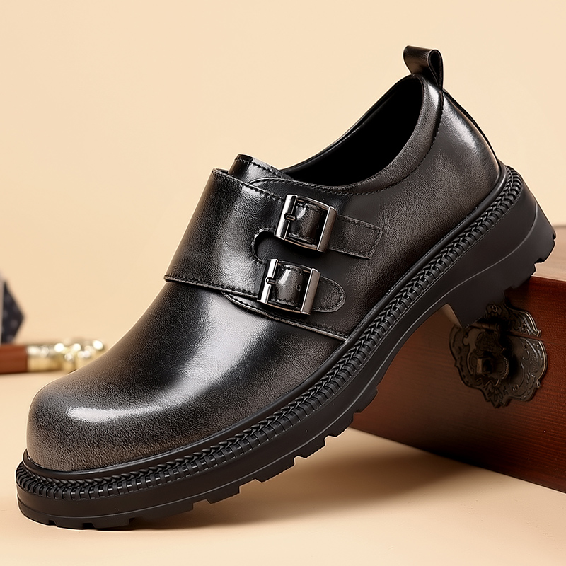 High End Men'S Formal Wear - Sapatos casuais de couro masculino retrô