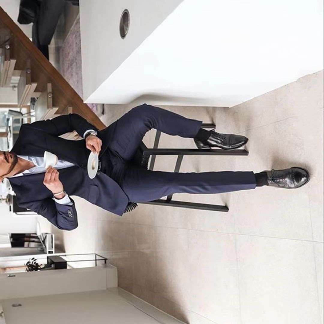 Men Formal Wear For Dinner - Terno de Smoking Masculino Azul Marinho