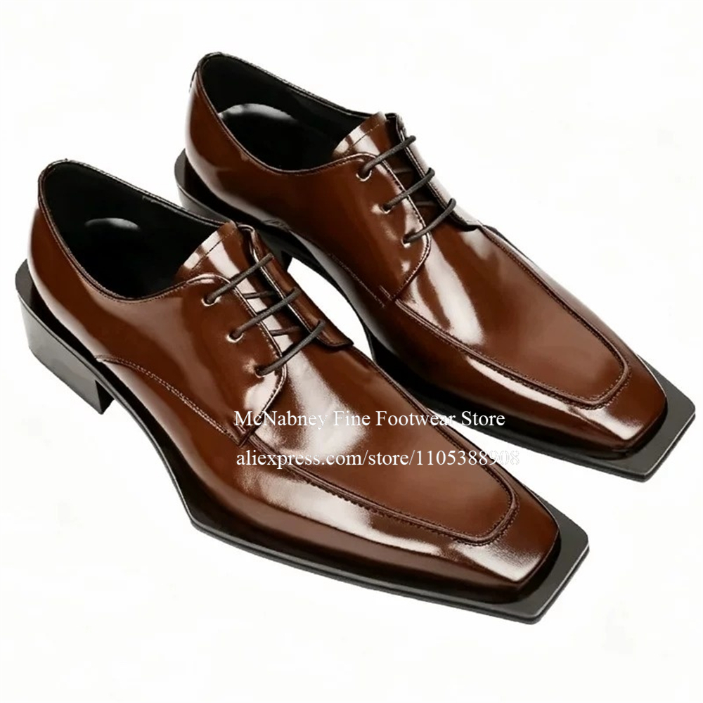 Men'S Formal Wear - Sapatos Sociais de Couro com Tachas,