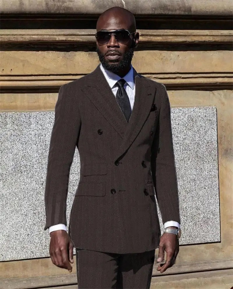 Men Formal Wear Pink - Ternos de espinha de peixe para