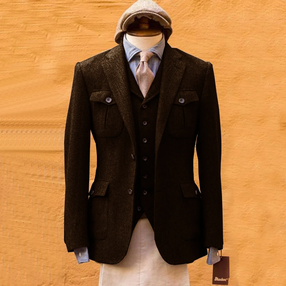 Mens Formal Look - Terno Masculino Formal em Padrão Chevron,