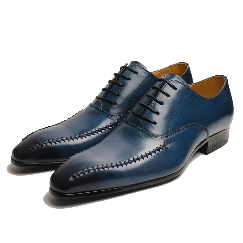Men'S Formal Wear - Sapatos sociais masculinos de couro legítimo,