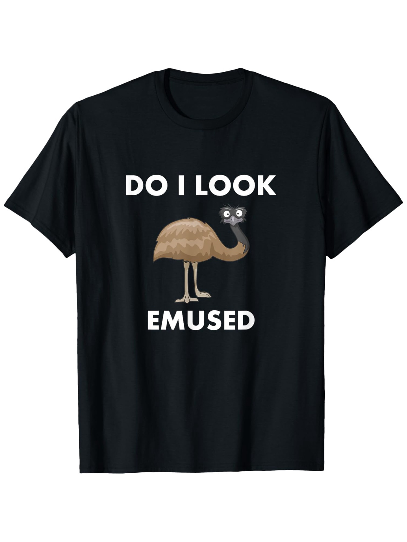 Mens Formal Look - Camiseta Engraçada de Adivinhação de Avestruz