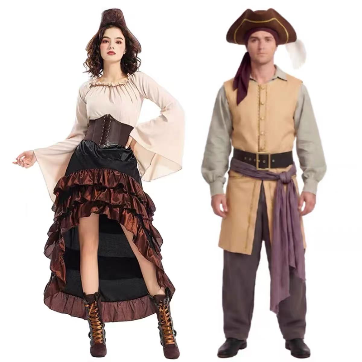 Men Formal Wear Vest - Fantasia de Pirata Capitão Clark do