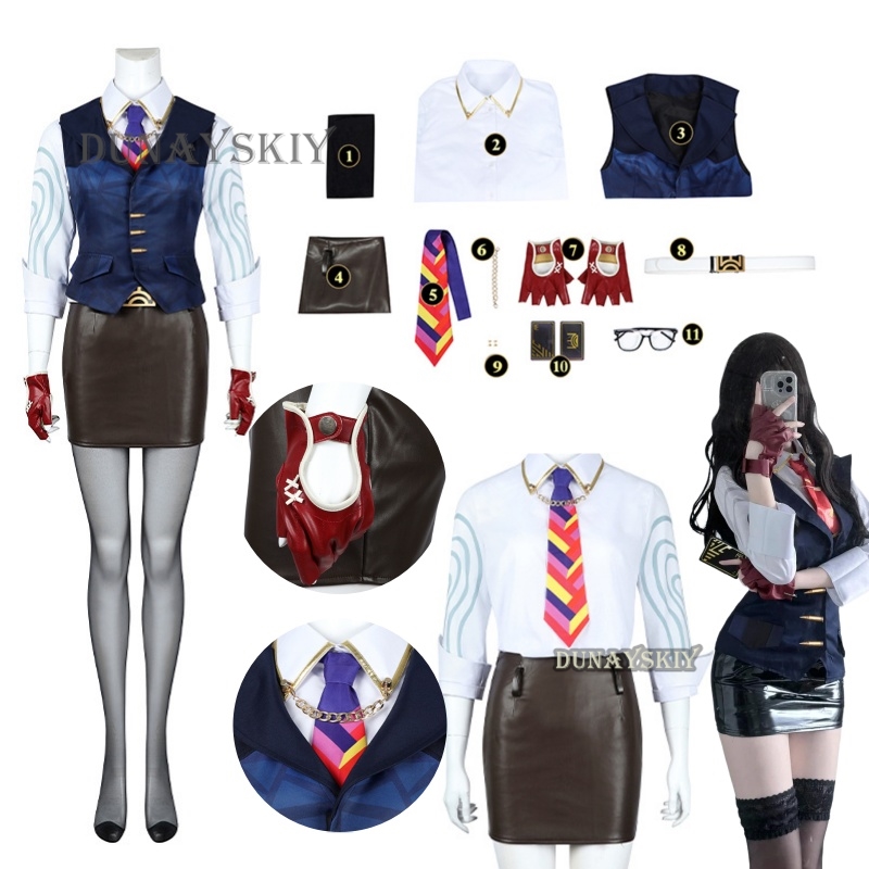 Men Formal Wear Vest - Anime jogo valorant câmara cosplay traje