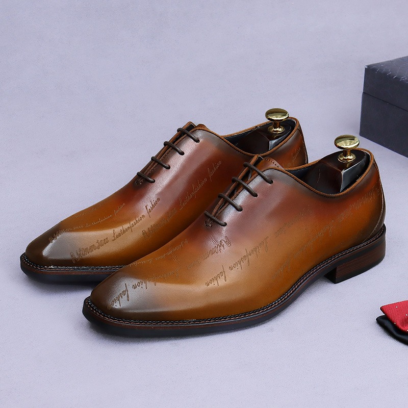 High End Men'S Formal Wear - Sapatos oxford de couro genuíno masculino