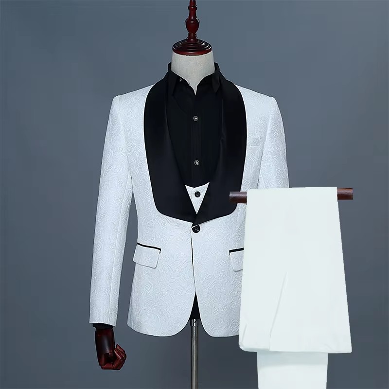 Terno Slim Fit de Três Peças e - Men Formal Wear Pink avaliação e preço