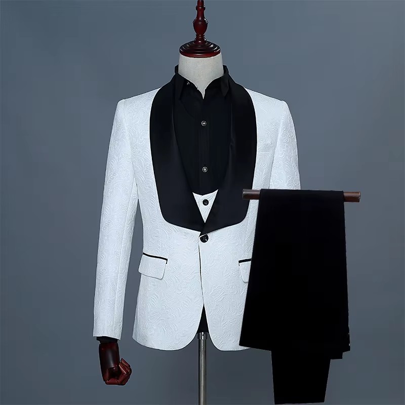 Terno Slim Fit de Três Peças e - Men Formal Wear Pink avaliação e preço