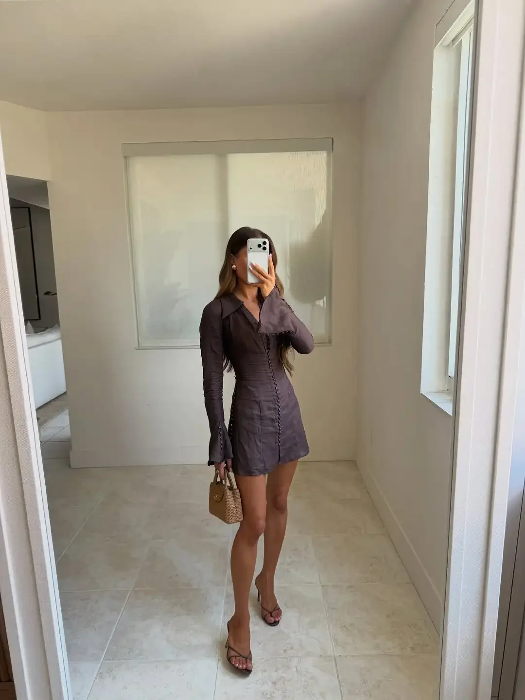 Elegante Vestido Mini Feminino - Dress Shirt French Cuff avaliação e preço