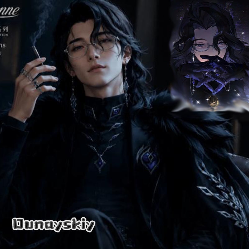 Fantasia de Cosplay Genshin Im - Men Formal Wear Vest avaliação e preço