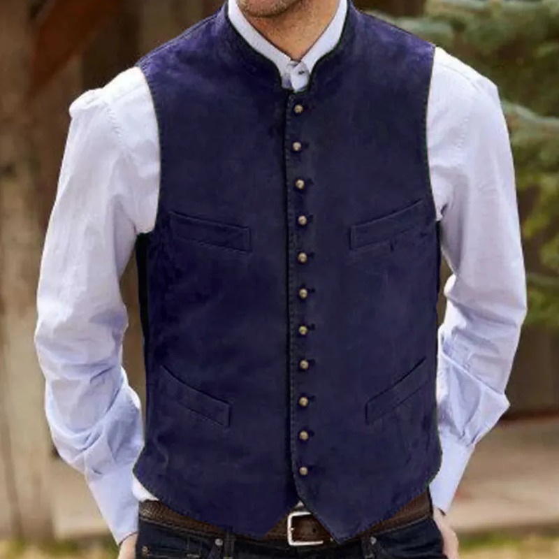 Colete masculino de veludo cam - Men Formal Wear Vest avaliação e preço