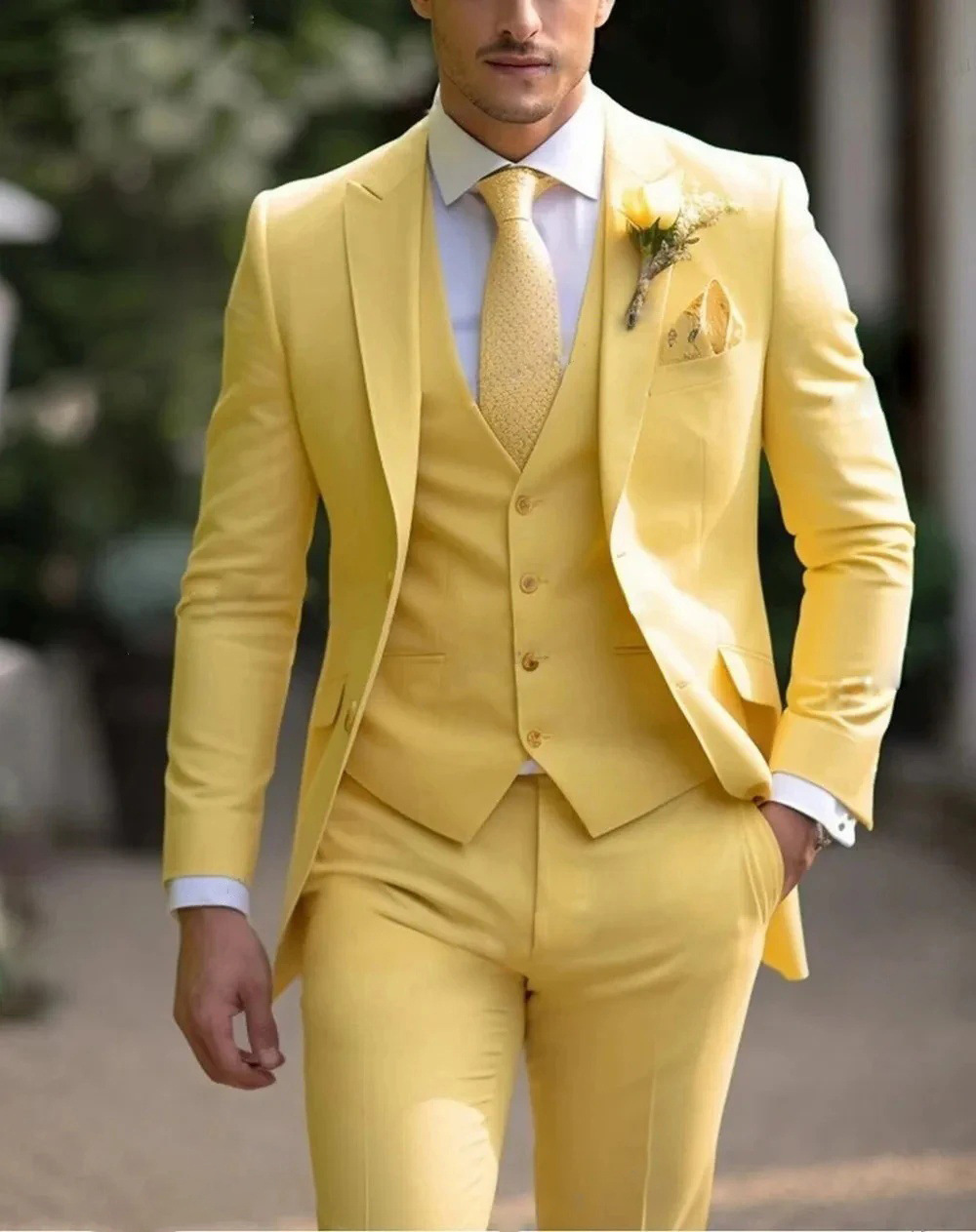 Conjunto de 3 Peças: Ternos Fo - Men Formal Wear Pink avaliação e preço