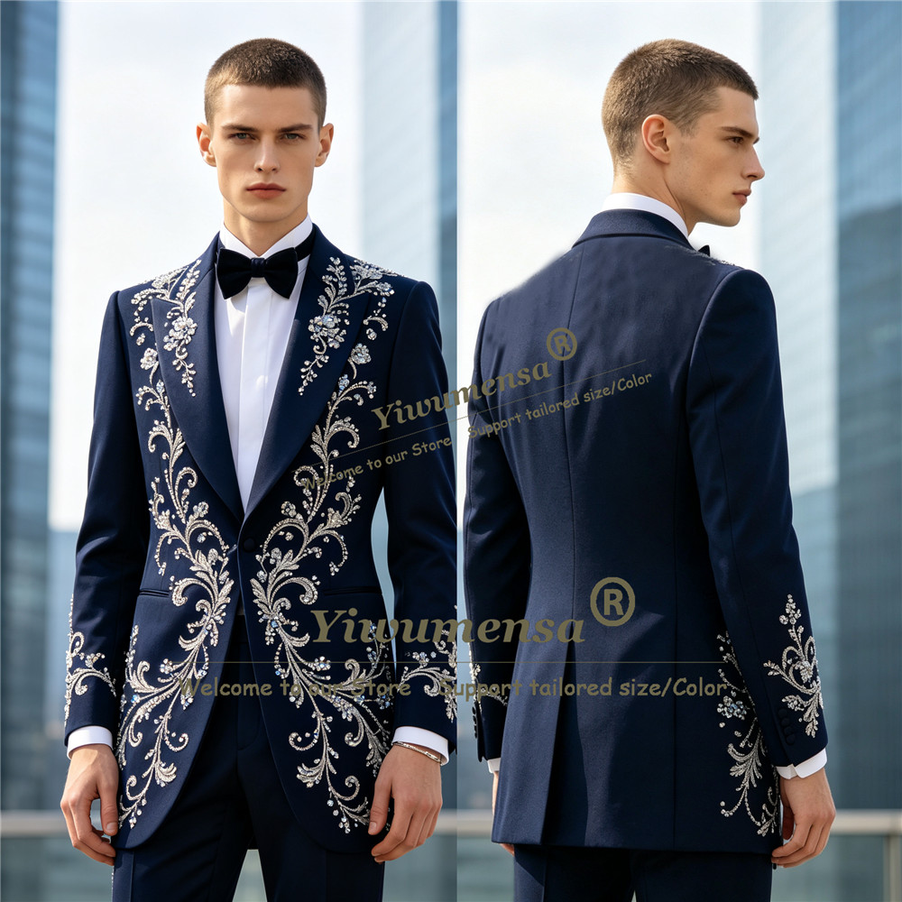 Conjuntos de Ternos de Luxo co - Men Formal Wear For Dinner avaliação e preço