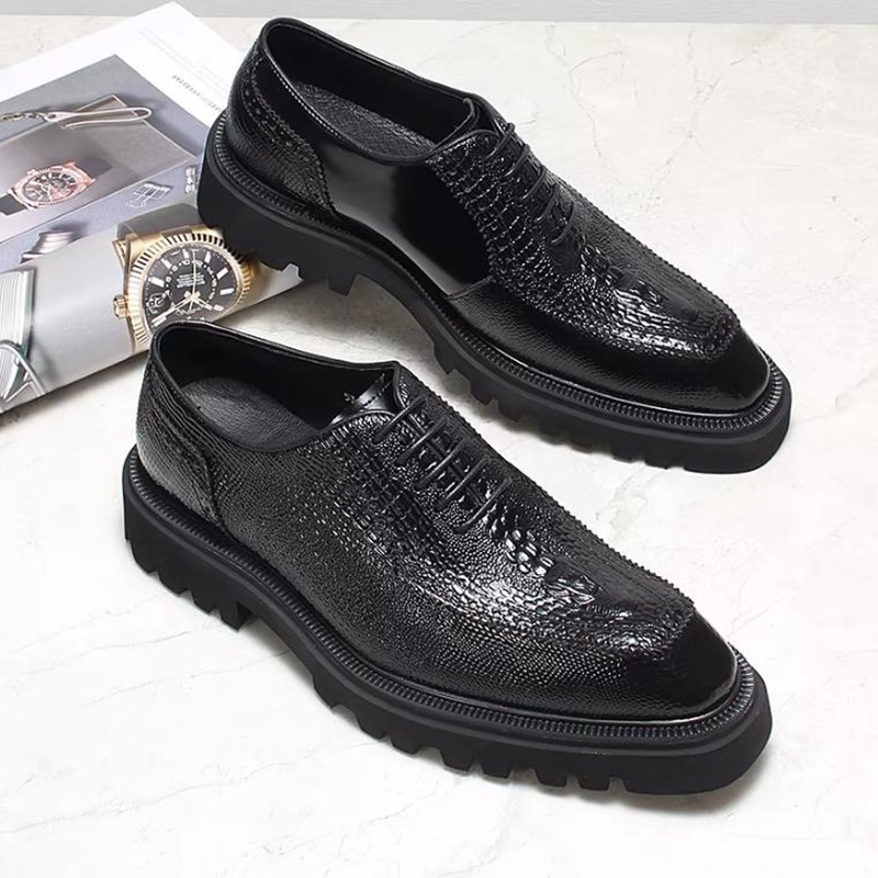 Sapatos de couro com padrão de - High End Men'S Formal Wear avaliação e preço