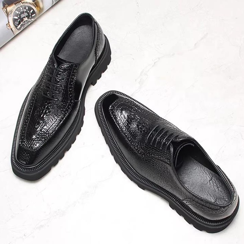 Sapatos de couro com padrão de - High End Men'S Formal Wear avaliação e preço