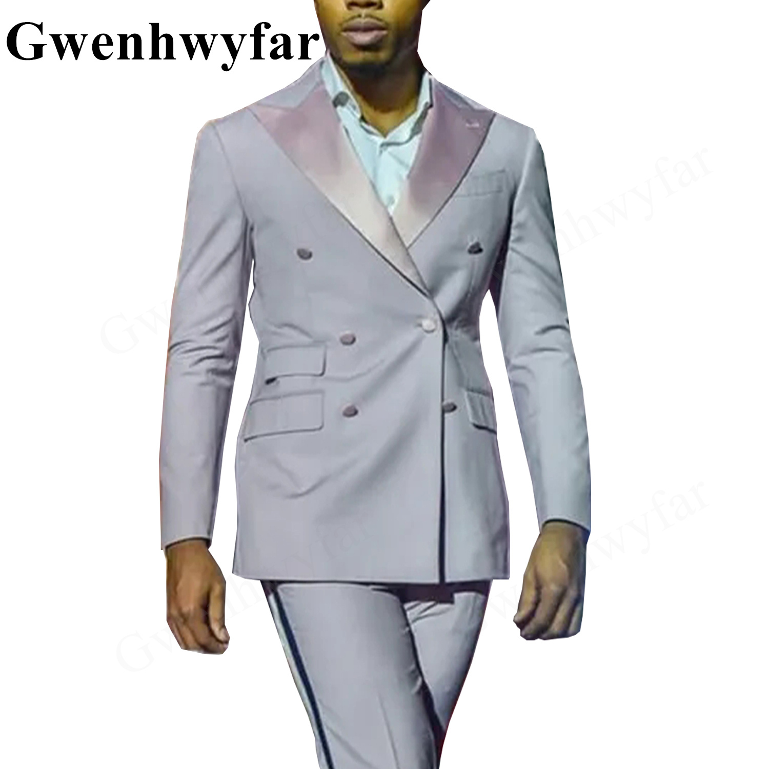 Gwenhwyfar novo ternos masculi - Men Formal Wear Pink avaliação e preço