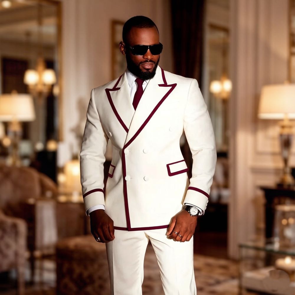 Ternos Brancos Masculinos de A - Mens Formal Look avaliação e preço