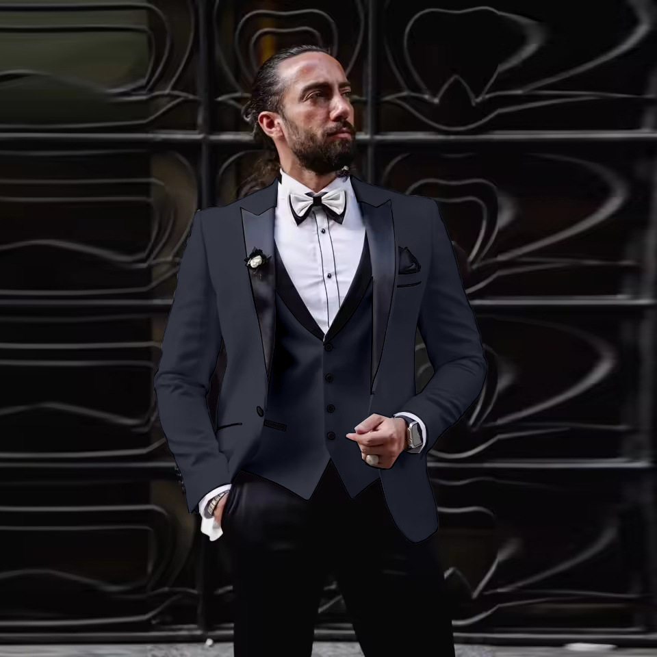 Terno Slim Fit Masculino de 3  - Men Formal Wear For Dinner avaliação e preço