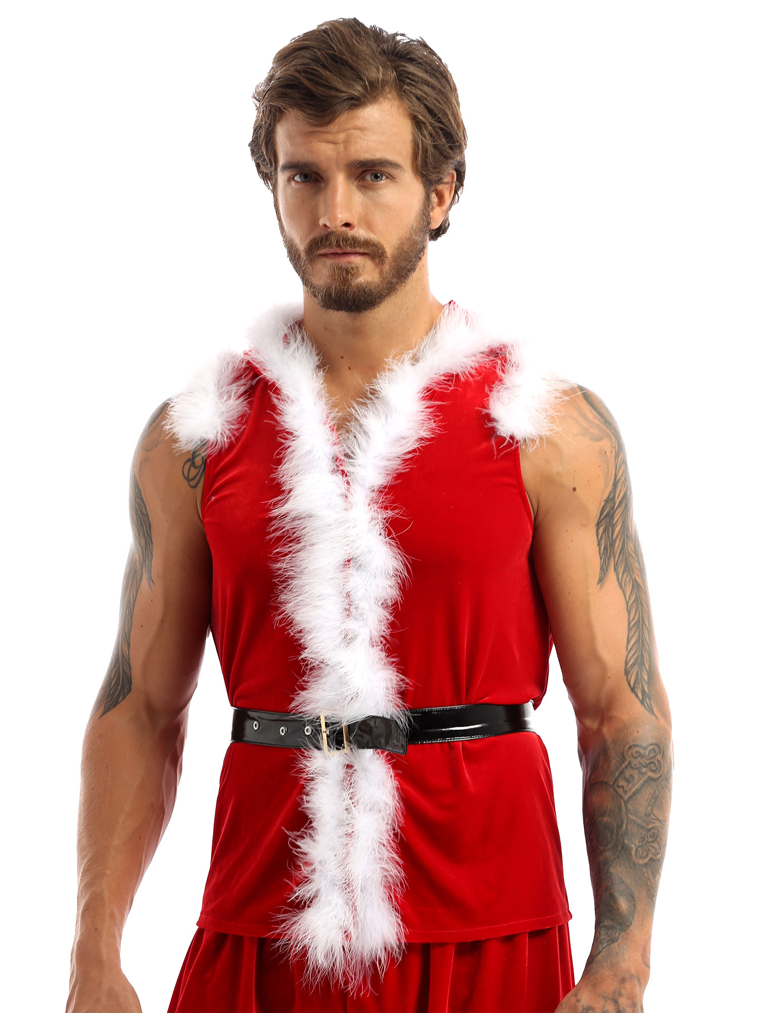 Traje de Cosplay Papai Noel pa - Men Formal Wear Vest avaliação e preço