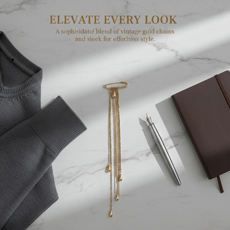 Broche Elegante em Forma de Go - Mens Formal Look avaliação e preço