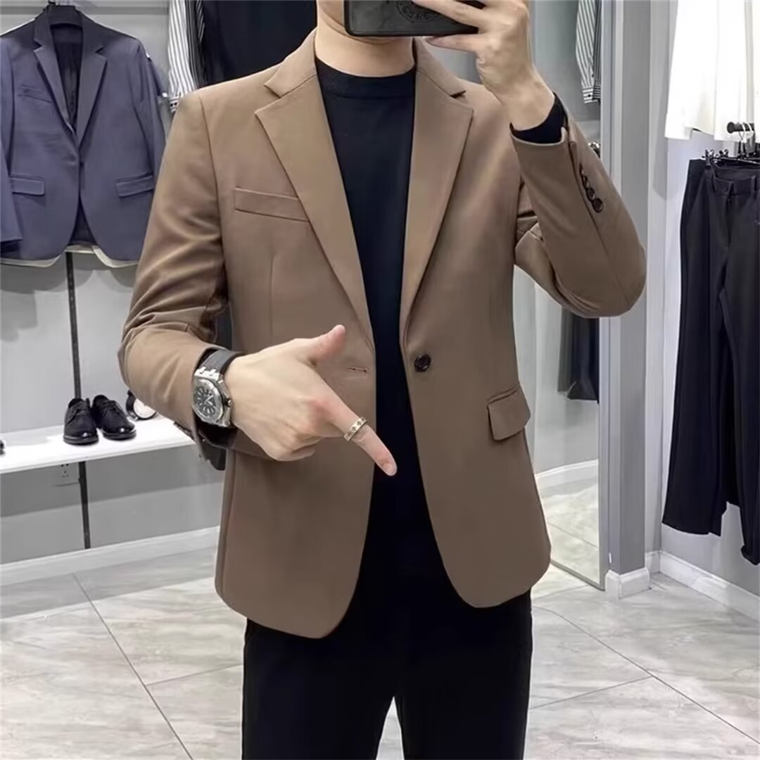 Blazer Masculino Estilo Corean - Asian Men Formal Wear avaliação e preço