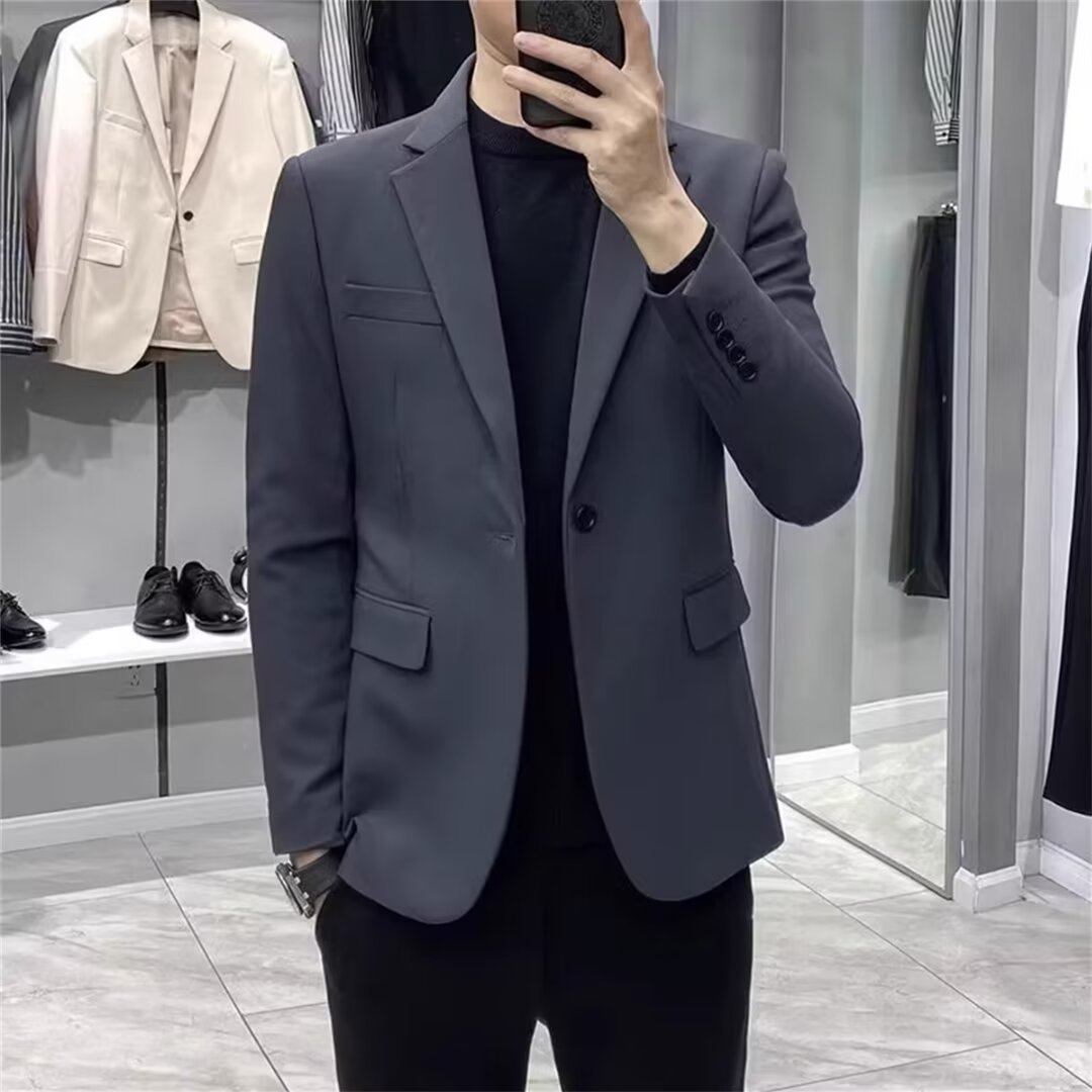 Blazer Masculino Estilo Corean - Asian Men Formal Wear avaliação e preço