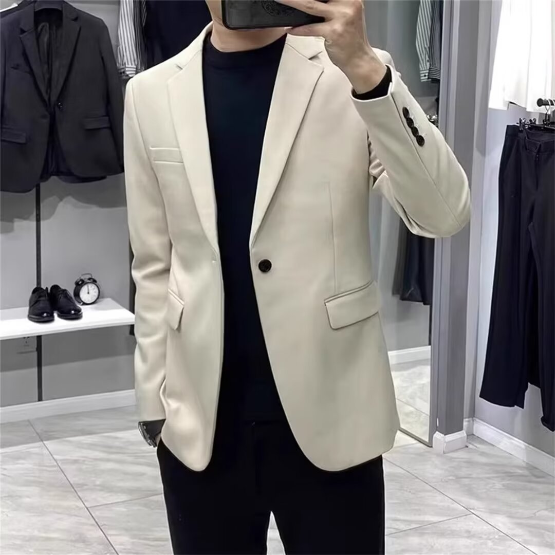 Blazer Masculino Estilo Corean - Asian Men Formal Wear avaliação e preço
