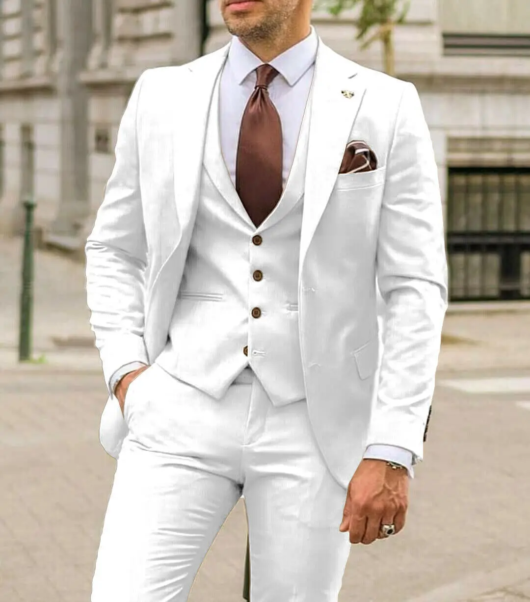 Ternos Masculinos Slim Fit com - Men Formal Wear For Dinner avaliação e preço