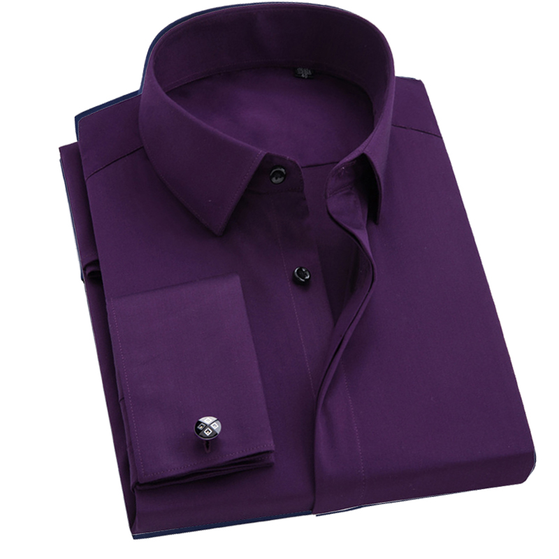 Camisa masculina com abotoadur - Dress Shirt French Cuff avaliação e preço