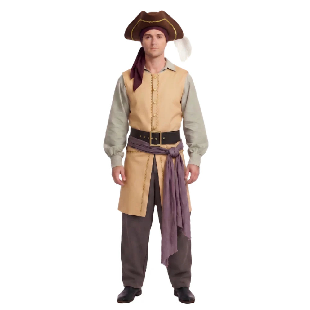 Fantasia de Pirata Capitão Cla - Men Formal Wear Vest avaliação e preço